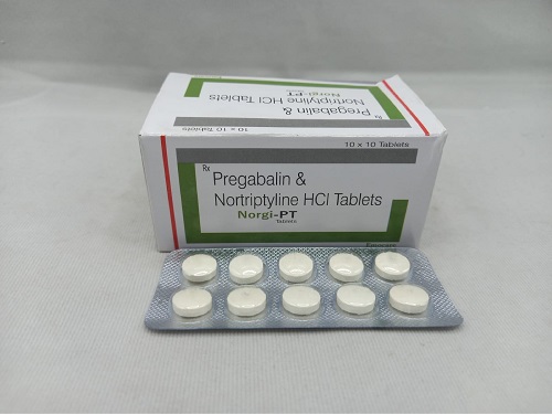 Pregabalin IP 75 mg +Nortriptyline HCL 10 mg